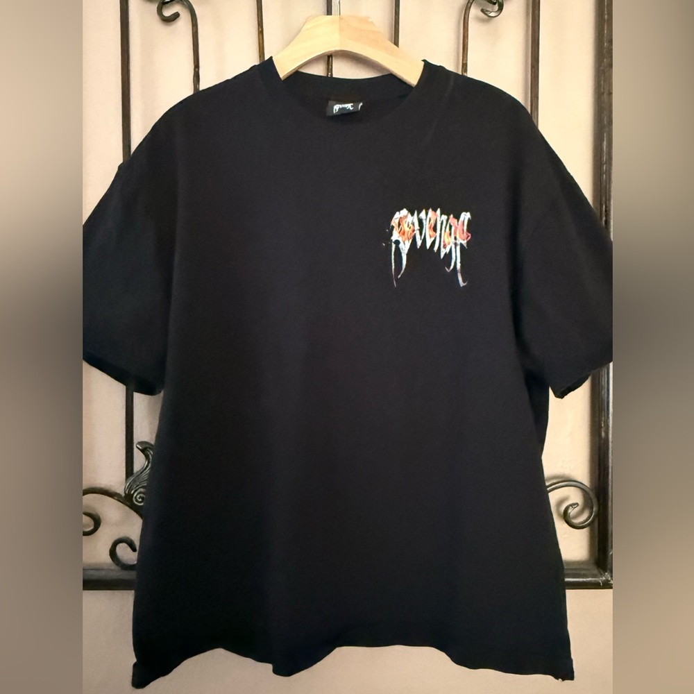 Revenge Clothing Black Tee with Graphic Design